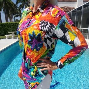 Andrew Sports Studio embellished colorful vtg 80's